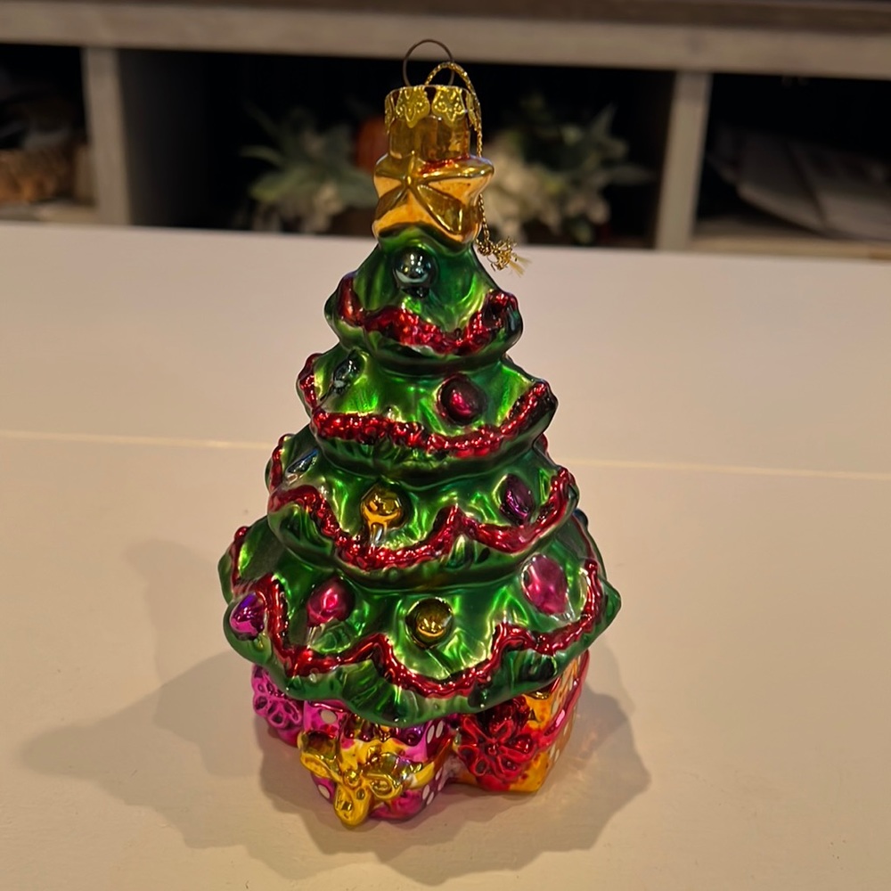 Glass Christmas tree ornament